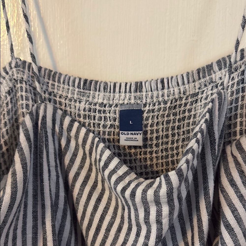 Old Navy Striped Blue and White Dress - Picture 2 of 4